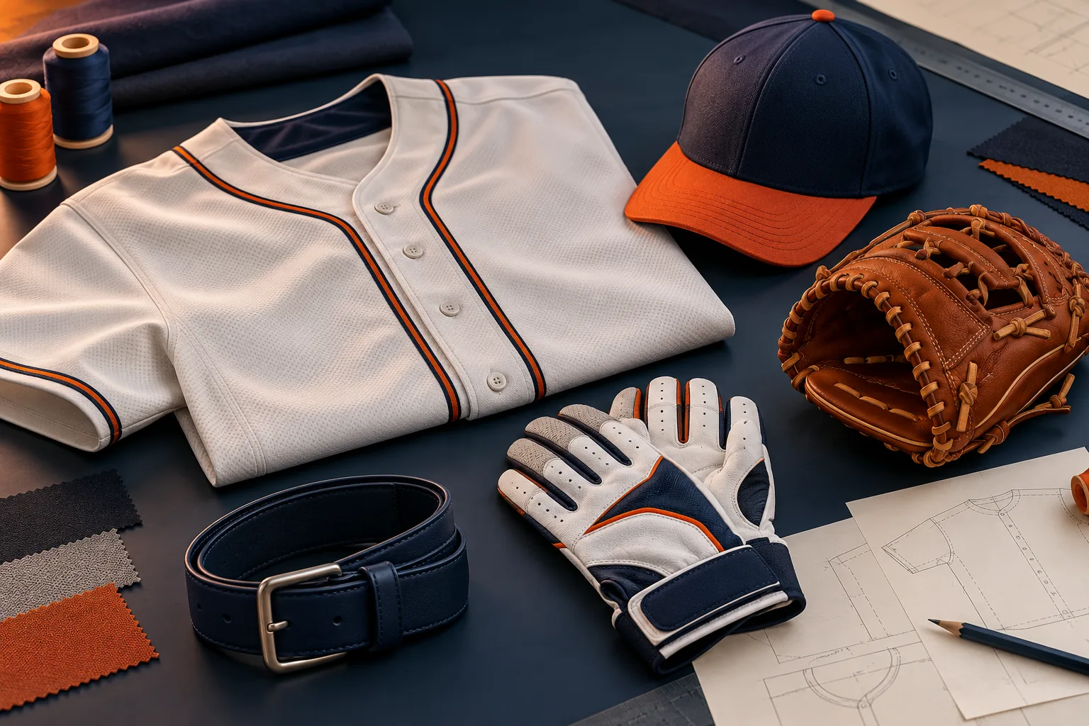 Strip baseballes, clusters and baseball trays on a beauty sampling table